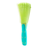 Cepillo Flexible Desenredante Tipo A Color Verde Flexible Genérica Desenredante Verde 20cm De Diámetro