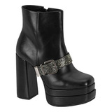 Botas  Vizzano Dama Taco 12cm 3094 101 Negro Napa Natshoes