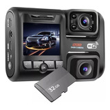 Câmera Veicular Dupla Carro Gps Fullhd Microfone Wifi + 32gb