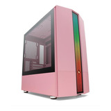 Gabinete Gamer Pichau Carrier Ii Lateral Vidro Rosa