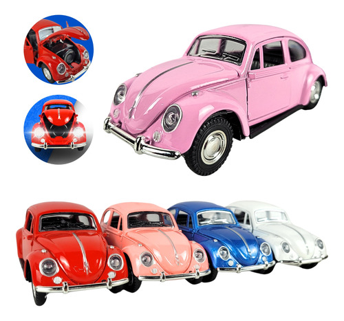 Carrinho Miniatura Ferro Fusca Fusquinha Abre Porta Capô