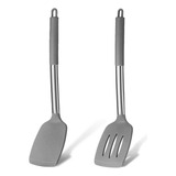 Fxfsteel Juego De Espátula De Cocina De Silicona, Espátula