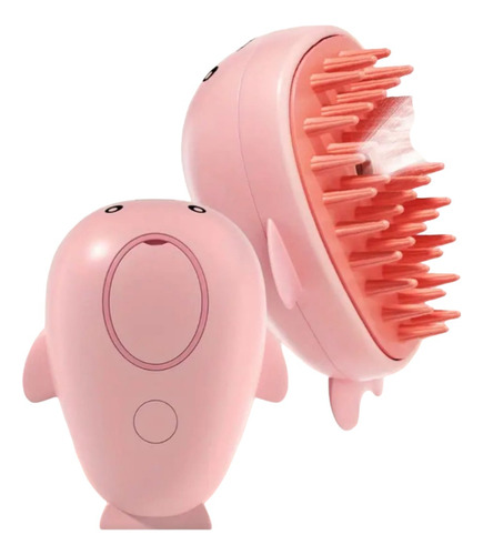 Cepillo Automático Para Gatos A Vapor 3 En 1 Color Rosado