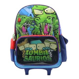 Mochila Infantil Zombies 18 PuLG C/carro Om320 Color Azul Diseño De La Tela Dibujo