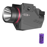 Lanterna Tática Para Airsoft Com Laser Vermelho Trilho 20 Mm