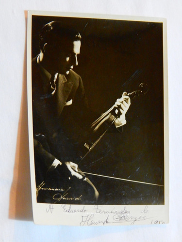 Henryk Szeryng Violinista Fotografia Firmada Original