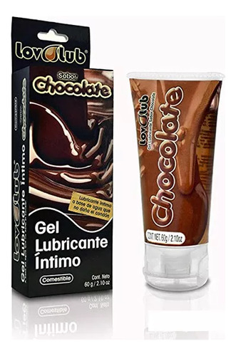 Lovlub Lubricante 60g Comestible Vaginal Anal Base Agua Sabor Chocolate