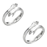 1 2 Anillos De Abrazo De Tamaño Ajustable Para Pareja,