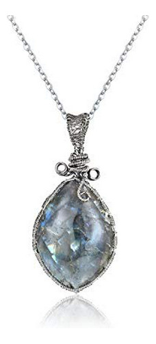 Collar - Natural Labradorite Spectrolite Necklace Crystals P