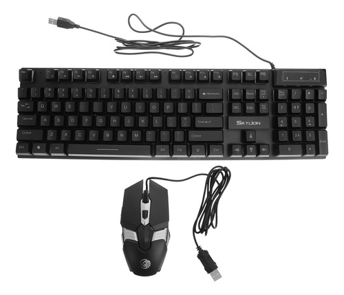 Set De Teclado Y Ratón Inalámbricos Wire Mouse Para Ordenado