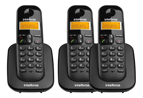 Kit Telefone Sem Fio Residencial Ts 3110 + 2 Ramais Ts 3111