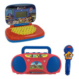 Kit Patrulha Canina - Laptop Infantil  + Boombox Karaoke