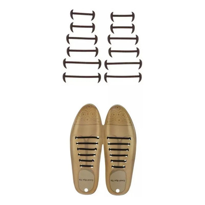 24 Cordones Unisex De Silicona Elástica Sin Cordones