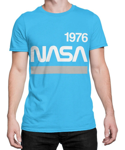 Playera Camiseta Nasa Mision 1976 Espacial Moda Unisex Plata