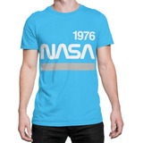 Playera Camiseta Nasa Mision 1976 Espacial Moda Unisex Plata