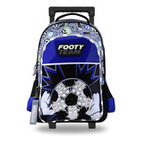 Mochila Escolar Footy Futbol Pop It Color Azul Diseño Estampado 18l