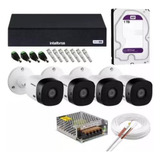 Kit Câmeras Intelbras 4 Canais Mhdx 1004c Hd 1tb Purple