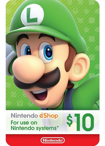 Tarjeta Nintendo Eshop 10 Usd Original Entrega Inmediata