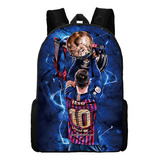 Mochila Infantil De Fútbol Cr7 & Messi 10 World Cup, Lote De 3