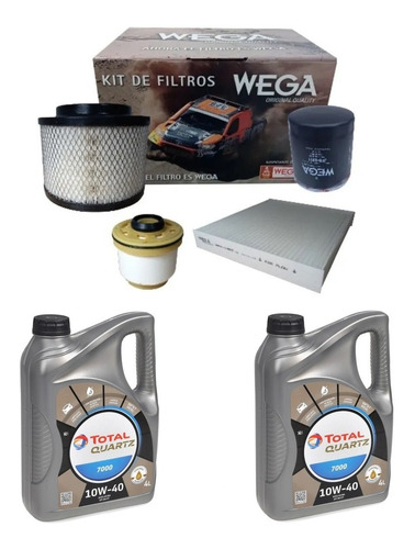 Kit De Filtros + Aceite Semi 10w40 Toyota Hilux 2.5 / 3.0