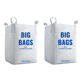 2 Saco Big Bag Reciclagem Entulho Boca Aberta 1000kg C1