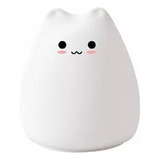 Luminaria Infantil Led Gatinho Silicone Com Luz Colorida Rgb