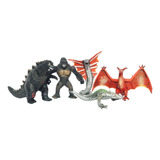Paquete 5 Figuras Juguetes Godzilla & King Kong Monstruos