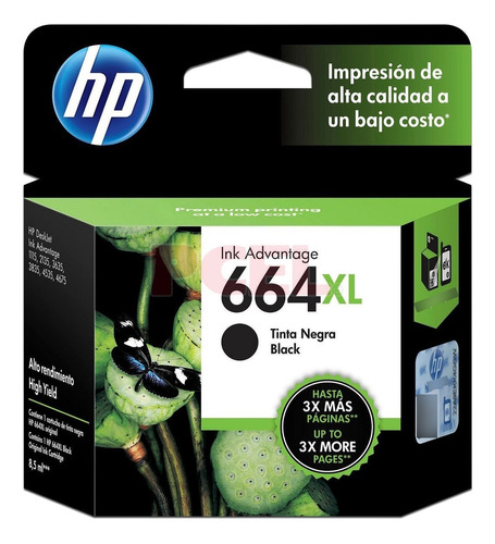 Cartucho Hp 664xl Negro Original