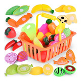 Comidinhas De Brinquedo Frutas E Legumes Infantil C/ Velcro 