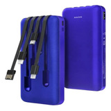 Power Bank 1hora 10000mah Carga Rápida Bateria Portátil Con 4 Cables Micro Usb / V8 Ip Tipo C