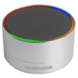 Altavoz Bocina Magnavox Portátil Bluetooth Con Luz Rgb Plateado