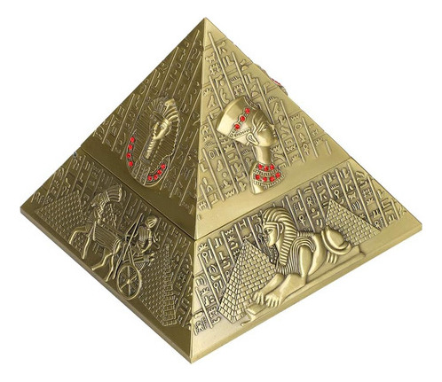 Cenicero Metal Cenicero Pirámide Creativa Del Faraón Egi [u]
