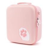 Geekshare Estuche Pink Cat Paw Compatible Con Nintendo Trave