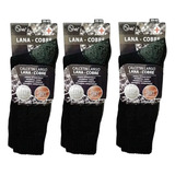 3 Pares Lana Cobre Calcetin Largo Termico Interior Toalla