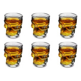 Vasos Shot Tequila Whisky Chupitos X 6 Unidades Calavera