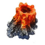 Enfeite Vulcão Lava Laranja Oxigenador Solta Bolhas 12x10cm