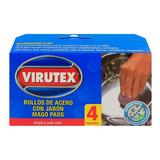 Rollos De Acero Mago Pads X4 Con Jabón Virutex