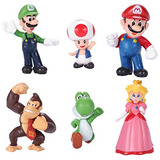 Set De 6 Juguetes De Mario Bros, Súper Mario, Princesa...