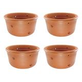 Kit 4 Vasos De Barro Para Plantas Grande Jardim 13cmx26cm