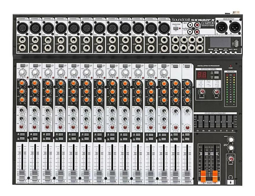 Mesa De Som Soundcraft 16 Canais Sx1602fx C/ Efeitos E Usb