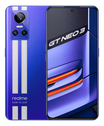 Realme Gt Neo 3 12gb Ram 256gb Rom 150w Cargador Dimensidad 8100 5g 120hz Pantalla Amoled 4500mah Nltro Azul Color Azul Nitro