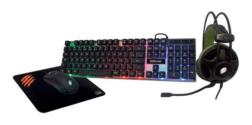 Kit Teclado + Mouse + Mousepad + Headband Argos Tm-304 Oex