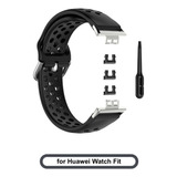 Correa Sport De Silicona Para Huawei Watch Fit - Black