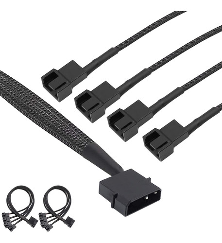 Dkardu Paquete De 5 Ventiladores Molex De 4 Pines A Pc, 4 Pi