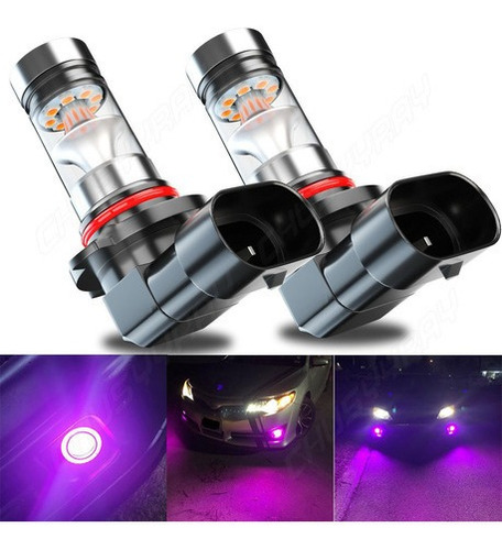 Faros Neblineros Led 9005/9006/9140/9145, Morado Rosa