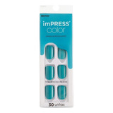 Unhas Autocolantes Kiss Ny Impress Curto Beach Waves