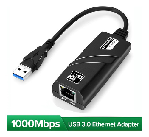 Adaptador De Usb 3.0 A Rj45 Red Lan Gigabit 10/100/1000