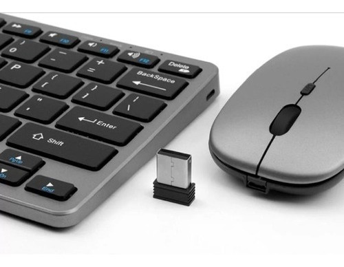 Teclado Mouse S/fio, Bluetooth, 2.4ghz Bateria Recarregavel