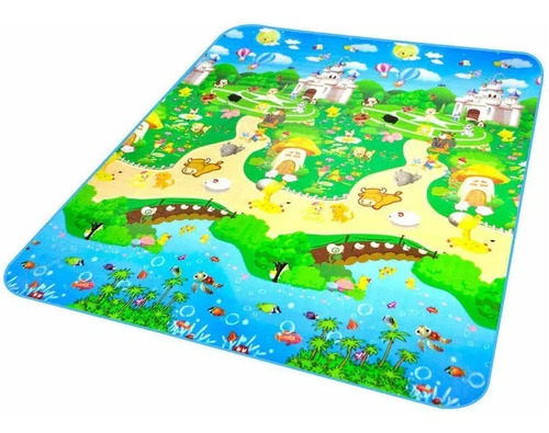 Tapete Infantil Didáctico Doble Vista Plastificado Con Bolsa