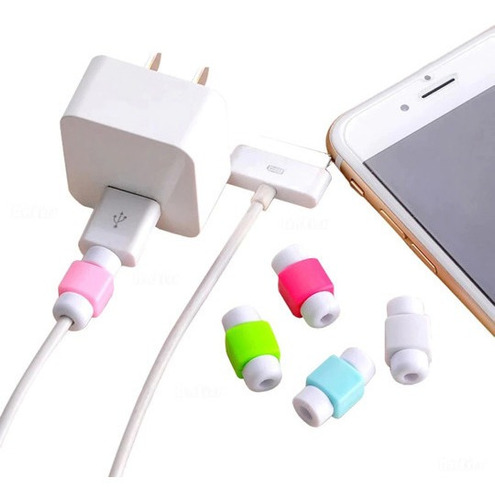 10 Pzas Protector Cable Usb, Audifonos Para iPhone Android